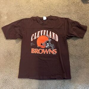 Cleveland Browns Vintage Helmet Graphic Tee - Brown & Orange